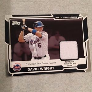 David Wright 2008 Tops Game Worn Jersey Card